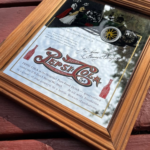Vintage Delicious Healthful Pepsi-Cola Mirrored Advertising Sign - Picture 6 of 7